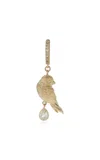 Pascale Monvoisin Palerme Bird 9k Yellow Gold Diamond Single Earring