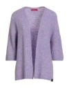 Paseo De Gracia Woman Cardigan Lilac Size S Acrylic, Polyamide, Wool, Polyester
