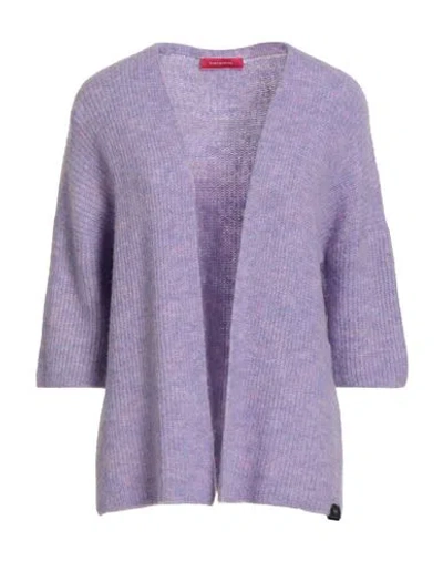 Paseo De Gracia Woman Cardigan Lilac Size S Acrylic, Polyamide, Wool, Polyester