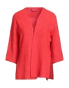 Paseo De Gracia Woman Cardigan Red Size S Acrylic, Polyamide, Wool, Polyester