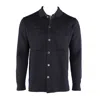 Pashmere Men's Extrafine Merino Shirt Jacket In Black In Black