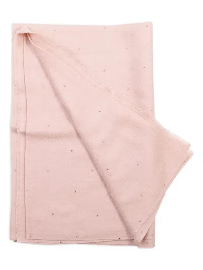 Pashmina Crystal-embelished Scarf In Pink
