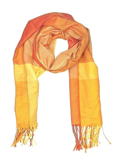 Pre-owned Pashmina Scarf In Orange