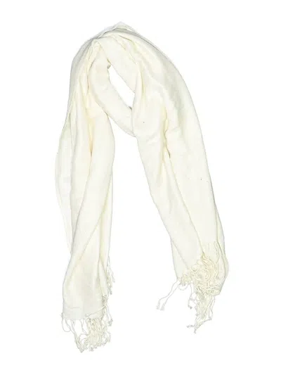 Pre-owned Pashmina Scarf In White