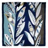 Pashmisy Women's Blue / Brown / White Silk Scarf In Sky Blue With Floral Motif