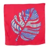 Pashmisy Women's Blue / Red Solitary Flower Red-purple Silk Scarf In Blue/red