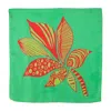 Pashmisy Women's Green / Red Emerald Chestnut Feuille Silk Scarf In Green/red