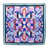 Pashmisy Women's Pink / Purple / Blue Blue Purple Contour Silk Scarf In Pink/purple/blue