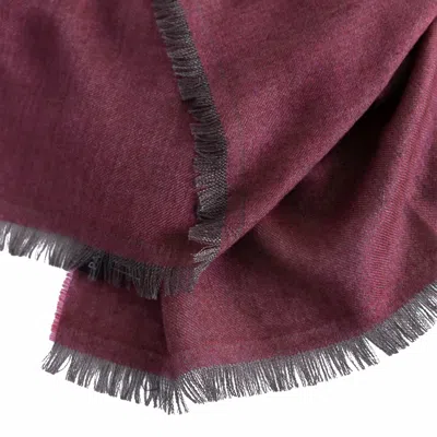 Pashmisy Women's Red Burgundy Cashmere Shawl