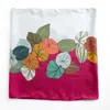 Pashmisy Women's Red / Green / Pink Tropical Bloom Magenta Silk Scarf In Red/green/pink