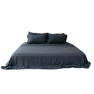 Pasithea Sleep Australian King Bamboo Duvet Cover With 2 Pillow Slips. In Uk Super King - Blue