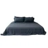 Pasithea Sleep Double Bamboo Sheet Set With 2 Pillow Slips In Blue In Blue
