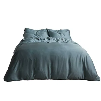 Pasithea Sleep Green Australian King / Uk Super King / Bamboo Lyocell Sheet Set - Sage In Gray