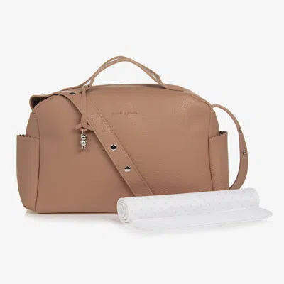 Pasito A Pasito Brown Faux Leather Changing Bag (35cm)