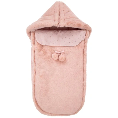 Pasito A Pasito Girls Plush Fur Baby Nest (74cm) In Pink