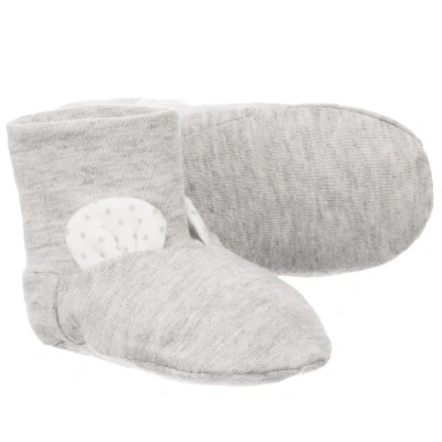 Pasito A Pasito Grey Normandie Baby Booties In Multi