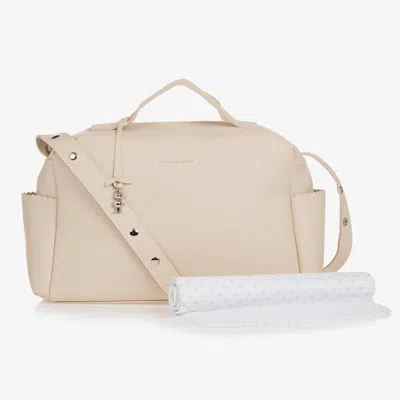 Pasito A Pasito Ivory Faux Leather Changing Bag (35cm)