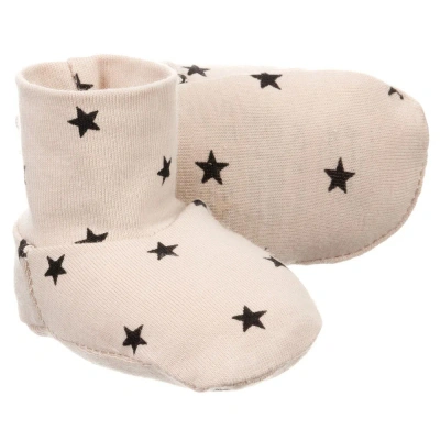 Pasito A Pasito Walking Mum Stone Gaby Baby Booties In Neutral