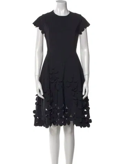 Pre-owned Paskal Crew Neck Knee-length Dress In Black