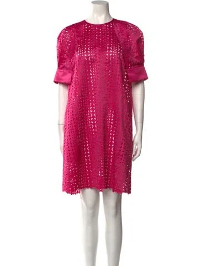 Pre-owned Paskal Crew Neck Mini Dress In Red