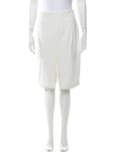 Pre-owned Paskal Midi Length Skirt In White