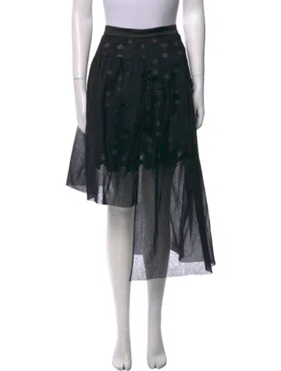 Pre-owned Paskal Printed Knee-length Skirt In Black