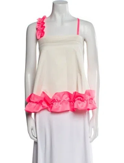 Pre-owned Paskal Square Neckline Sleeveless Crop Top In Multi