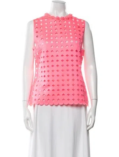 Pre-owned Paskal Square Neckline Sleeveless Top In Pink