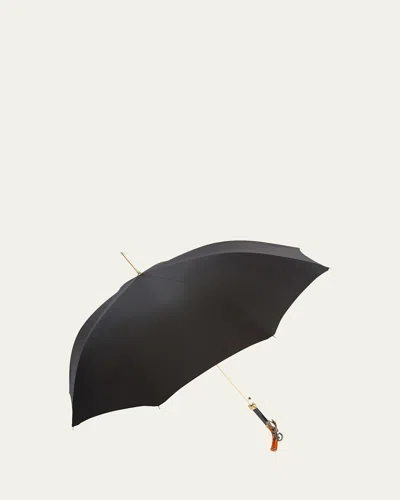 Pasotti Since 1956 Men's Scorpion Umbrella With Swarovski Crystals In Black