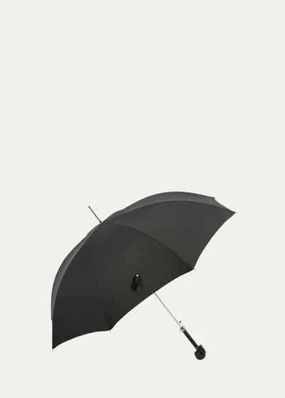 Pasotti Since 1956 Men's Skull-handle Umbrella In Black