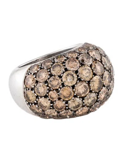 Pre-owned Pasquale Bruni 18k 10.73ctw Diamond Dome Cocktail Ring In Multicolor