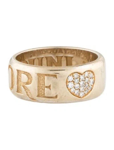 Pre-owned Pasquale Bruni 18k Diamond 'amore' Band In Multi