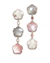 Pasquale Bruni 18k Rose Gold Bouquet Lunaire Multicolor Moonstone & Diamond Triple Flower Drop Earrings In Multi/rose Gold
