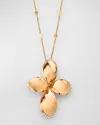 PASQUALE BRUNI 18K ROSE GOLD DIAMOND FLOWER PENDANT