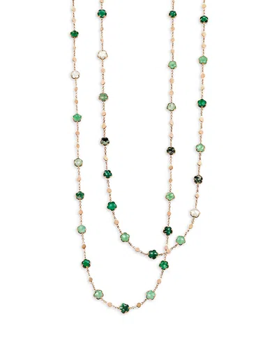 Pasquale Bruni 18k Rose Gold Figlia Dei Fiori Multi Stone & Diamond Accent Sautoir Long Necklace, 40.5