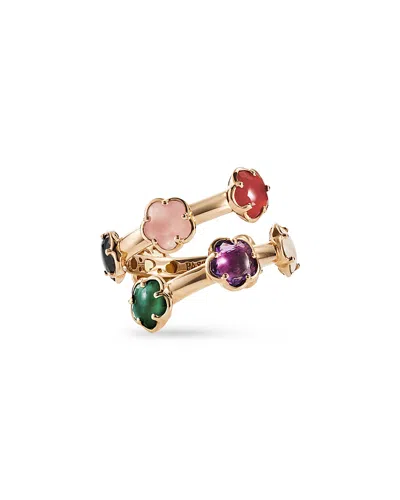 Pasquale Bruni 18k Rose Gold Figlia Dei Fiori Multi Stone Flower Ring