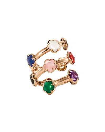 Pasquale Bruni 18k Rose Gold Figlia Dei Fiori Multi Stone Flower Ring