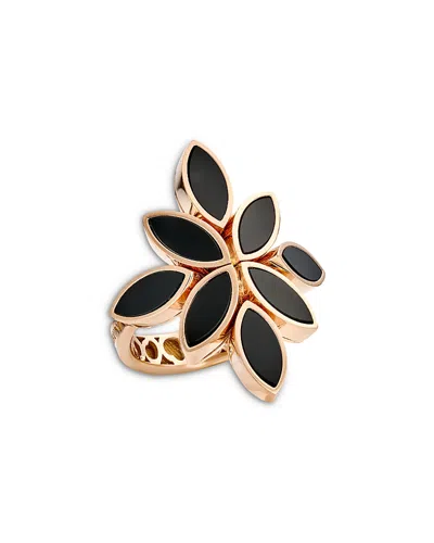 Pasquale Bruni 18k Rose Gold Ghirlanda Onyx Marquis Cluster Statement Ring