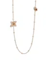 Pasquale Bruni 18k Rose Gold Giardini Segreti Champagne Diamond Flower Opera Necklace, 28.7 In Gold