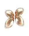 Pasquale Bruni 18k Rose Gold Giardini Segreti Diamond Flower Petal Statement Earrings In Rose Gold