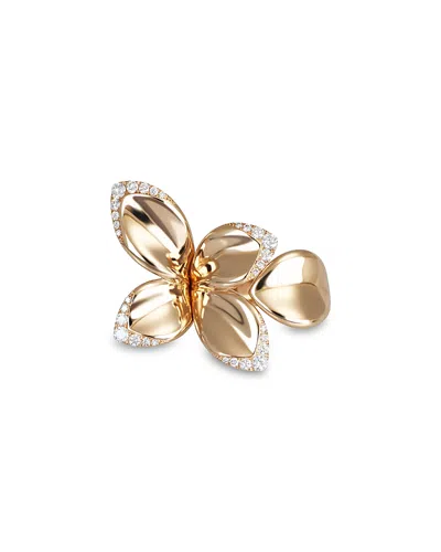 Pasquale Bruni 18k Rose Gold Giardini Segreti Diamond Flower Ring