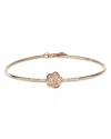Pasquale Bruni 18k Rose Gold Petit Joli Diamond Flower Structured Choker Necklace - Exclusive In Pink