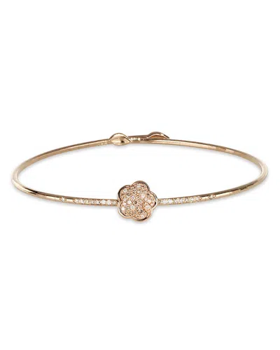 Pasquale Bruni 18k Rose Gold Petit Joli Diamond Flower Structured Choker Necklace - Exclusive In Pink