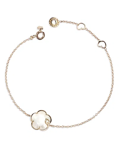 Pasquale Bruni 18k Rose Gold Petit Joli Pearl Of The Moon Gem & Diamond Flower Chain Bracelet