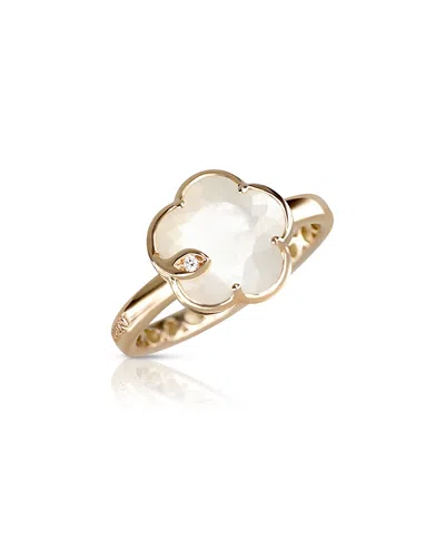 Pasquale Bruni 18k Rose Gold Petit Joli Pearl Of The Moon Gem & Diamond Ring