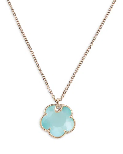 Pasquale Bruni Women's Petit Joli 18k Rose Gold, 0.04 Tcw Diamonds, Turquoise & White Moonstone Doublet Necklace