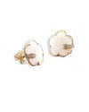 Pasquale Bruni 18k Rose Gold Petit Joli White Agate & Diamond Stud Earrings In White/rose Gold