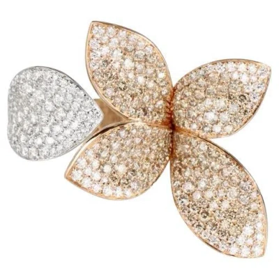 Pre-owned Pasquale Bruni 18k White And Rose Gold Diamond Pave (2.86ct) Giardi Segriti Ring