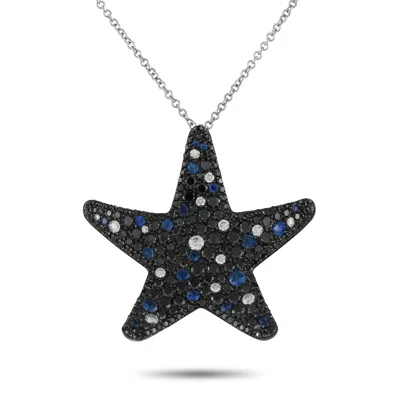 Pasquale Bruni 18k White Gold 3.07ct Diamond And Sapphire Pendant Necklace Pb45-020525