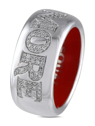 Pre-owned Pasquale Bruni 18k White Gold Diamond Ring In Silver
